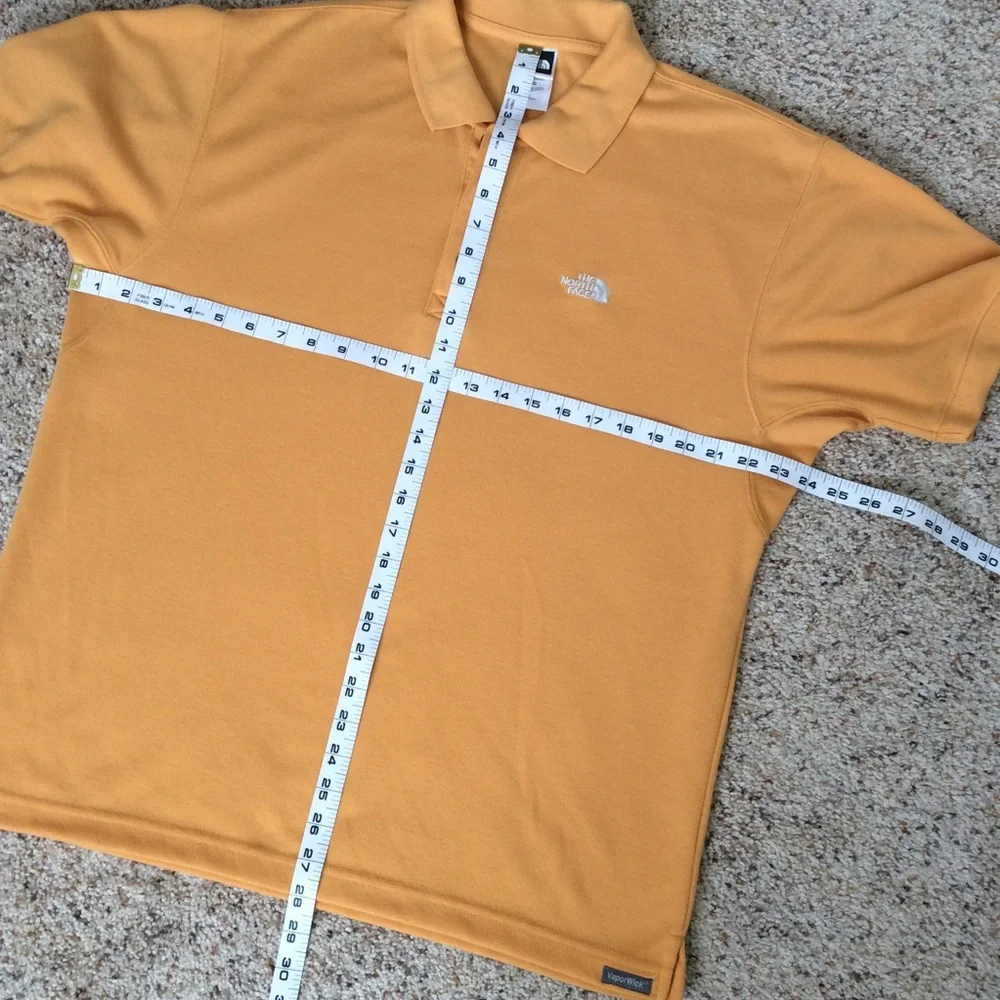 Vintage The North Face Yellow Gold Polo Shirt Golf Gorpcore Size L